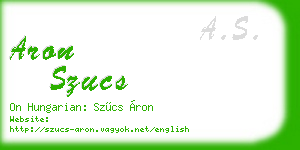 aron szucs business card